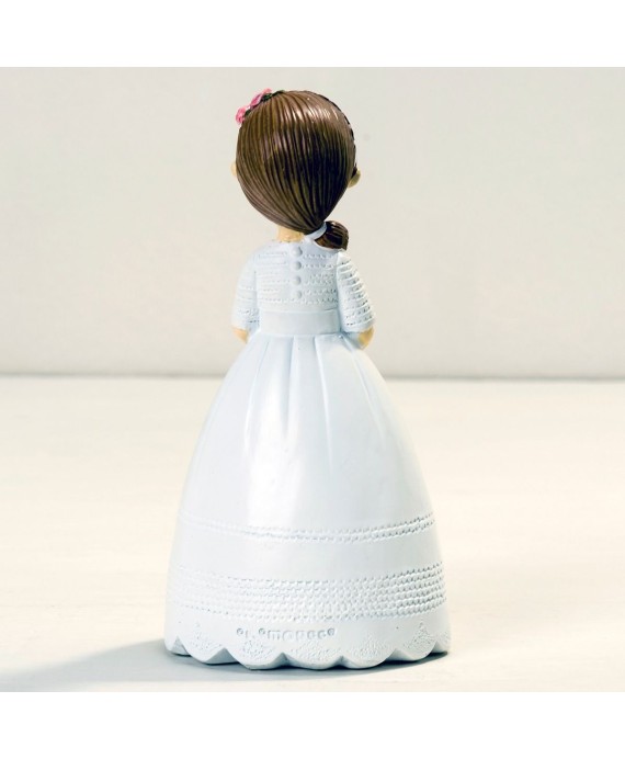 Figura niña Comunión con rosario 16,5cm.