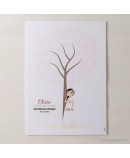 Lámina firmas niña Comunión romántica 42x29,5cm