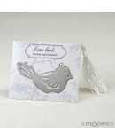 Punto de Libro Metal Pajarito con Borla en Sobre Regalo