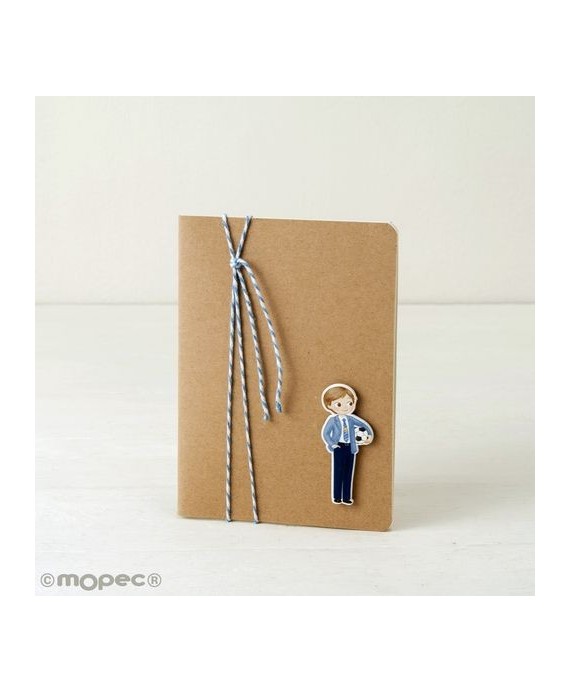 Libreta Pequeña Adornada Niño Comunión Con Pelota