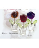 Maceta flor cristal sujeta-tarjetas