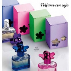 Frasco cristal margarita c/perfume y caja