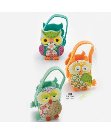 Búho bolsa fieltro