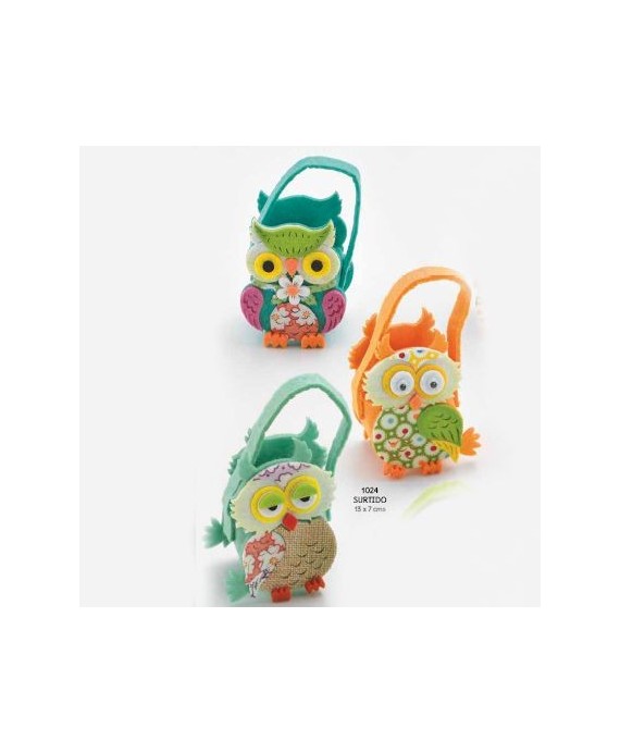 Búho bolsa fieltro