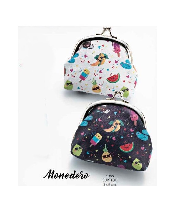 Monedero frutas y helados piel e