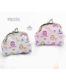 Monedero búhos piel stdo. 8x9 cms