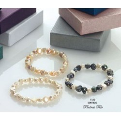 Pulsera perlas naturales c/cajita regalo