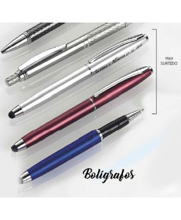 Bolígrafo c/puntero táctil surtido. 14 cms
