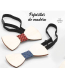 Pajarita madera c/caja de regalo stda. 12 cms