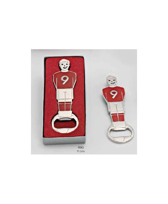 Abrebotellas futbolín c/caja de regalo. 11 cms