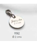 Colgante redondo metal.