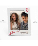 Portafotos "love" foto polaroid. 9,7x9 cms