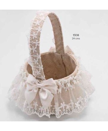 Cesta rústica puntilla 24 cms