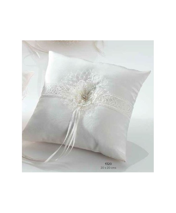 Cojín flor cenefa 20x20 cms