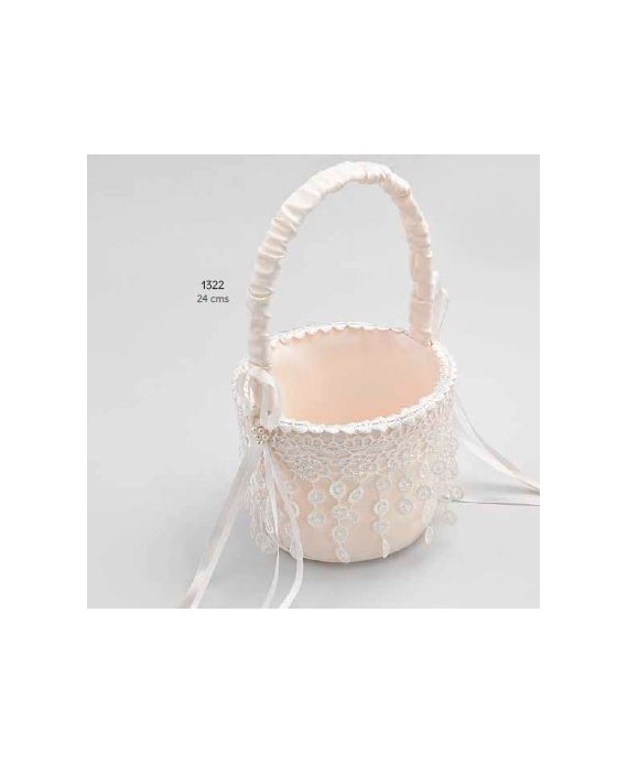 Cesta de arras puntilla círculos 24 cms