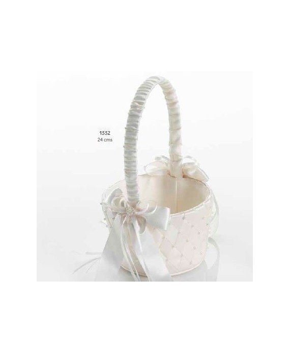 Cesta de arras rombos y perlitas 24 cms