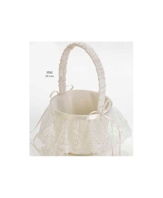 Cesta arras bordado perlas 24 cms