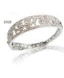 Pulsera labrada brillantes c/estuche elegante negro y plata