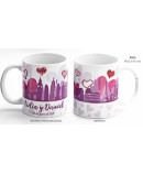 Taza viajes y corazones c/caja de regalo