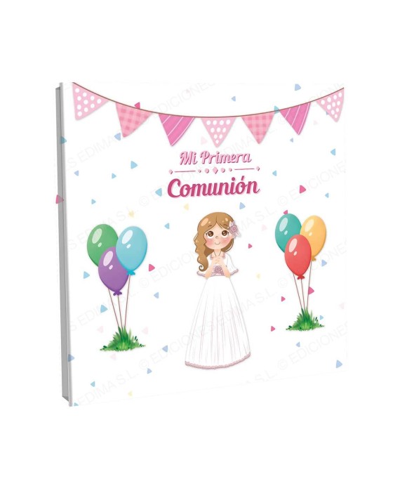 Libro de firmas comunion niña globos