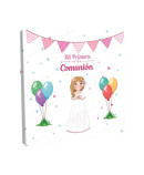 Libro de firmas comunion niña globos