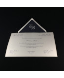 Invitacion de Boda tarjeton azul oscuro y oro