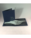 Invitacion de Boda nombres laser portada azul oscuro interior manos