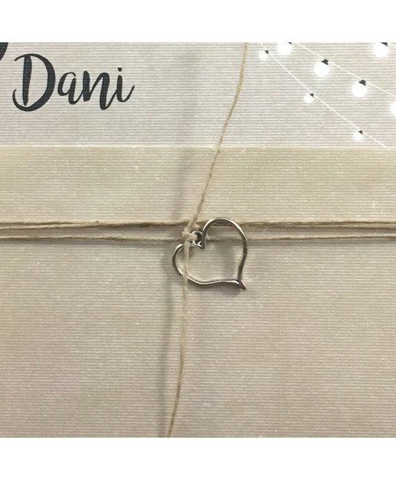 Invitacion de Boda bombillas corazon metal atado