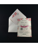 Invitacion de Boda composicion flores