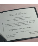 Invitacion de Boda nombres laser portada gris perlado