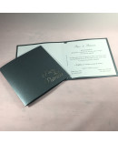 Invitacion de Boda nombres laser portada gris perlado