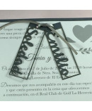 Invitacion de Boda nombres laser atados portada