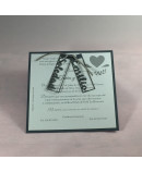 Invitacion de Boda nombres laser atados portada