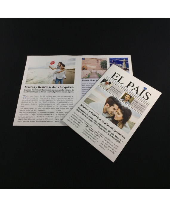 Invitacion de Boda periodico el pais