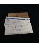 Invitacion de Boda tarjeta de embarque nombres laser