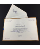 Invitacion de Boda nombres laser potada kraft