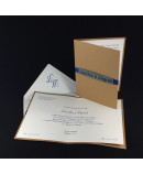 Invitacion de Boda nombres laser potada kraft