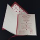 Invitacion de Boda papel vegetal corazones rojos portada