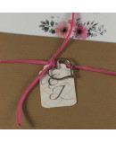 Invitacion de Boda kraft y coraon de metal atado