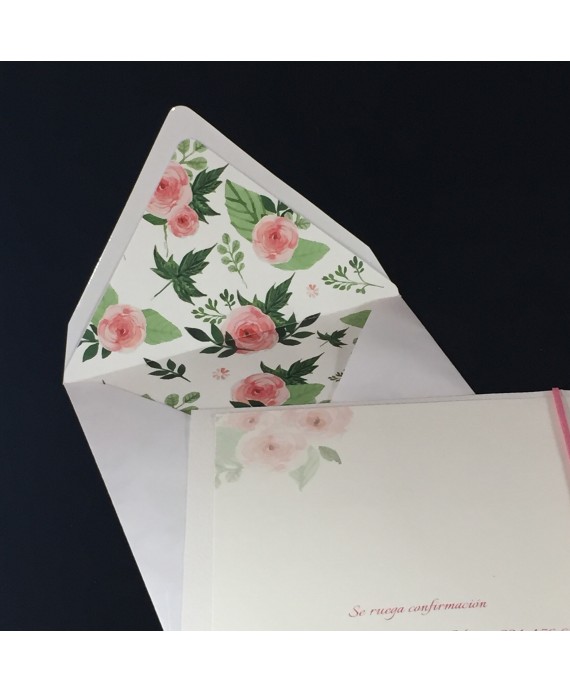 Invitacion de Boda rosas y nombres