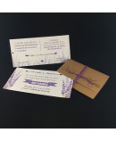Invitacion de Boda nombres laser portada kraft interior lavanda