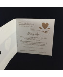 Invitacion de Boda iniciales corazon laser portada kraft
