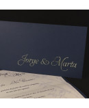 Invitacion de Boda nombres laser portada y pajaritos