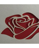 Invitacion de Boda rosa roja troquel laser