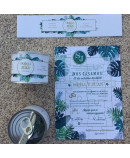 Invitacion de Boda puzzle lata de conserva pequeña