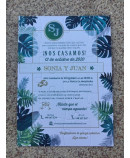 Invitacion de Boda puzzle lata de conserva pequeña