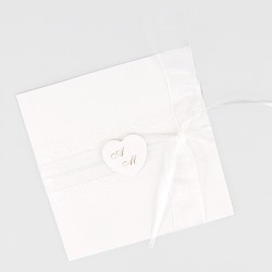Invitacion de boda corazones blancos