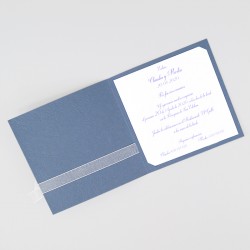 Invitacion de boda azul claro elegante