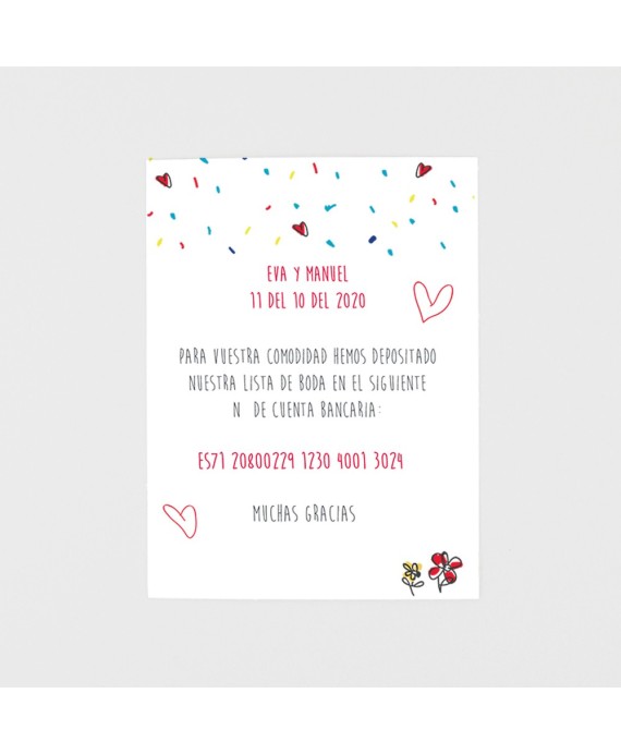 Tarjeta adicional papa y mama se casan