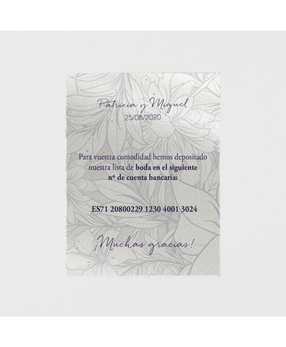 Tarjeta adicional calendulas azules